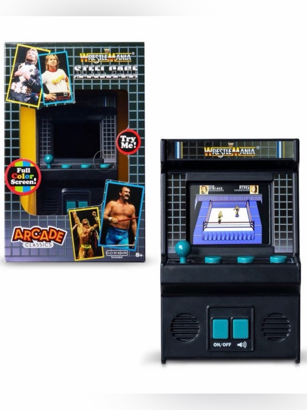NIB Arcade Classics WWE WrestleMania Steel Cage Challenge Mini Arcade Game